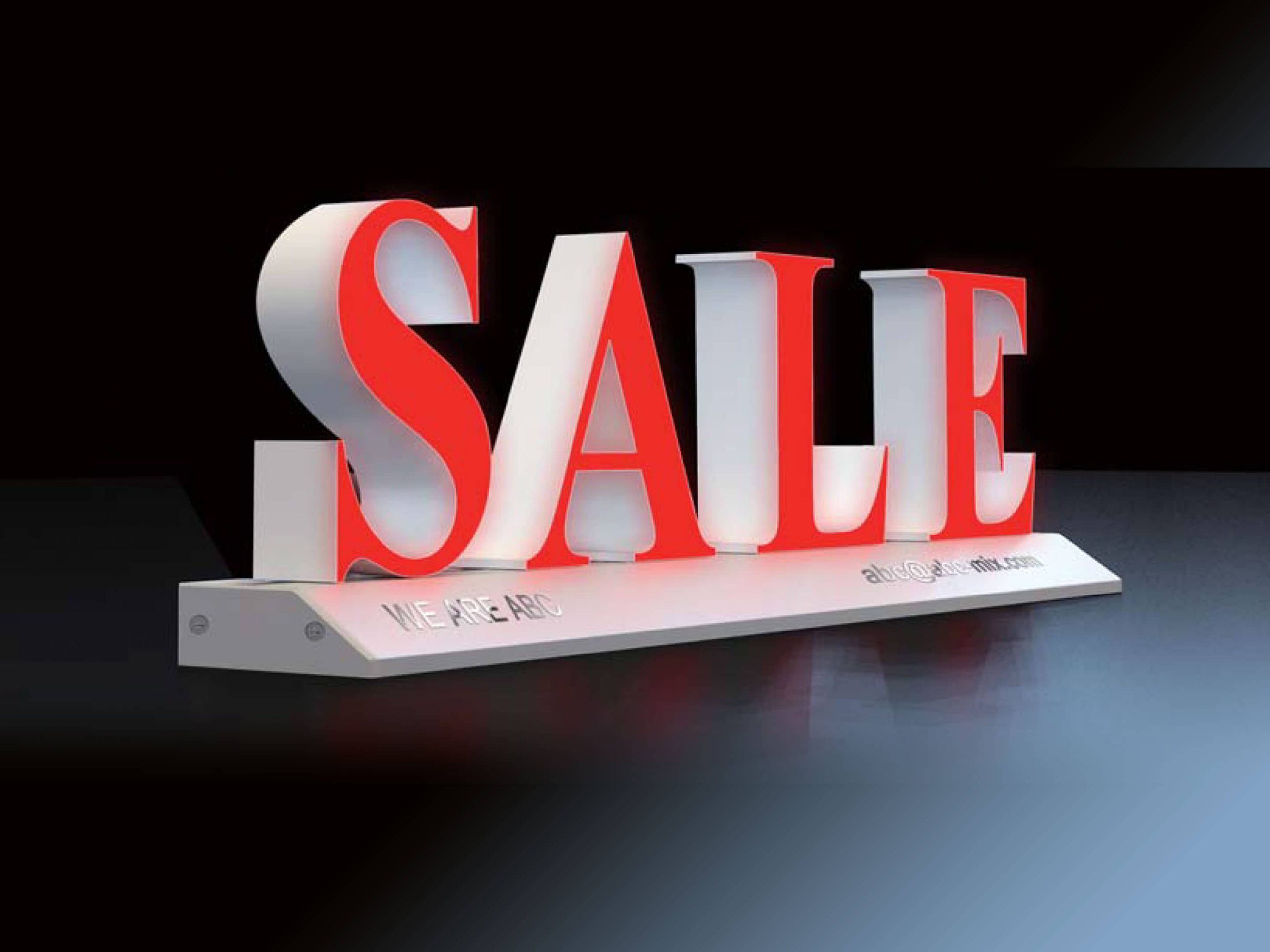 TRAPEZOID COUNTER DISPLAY